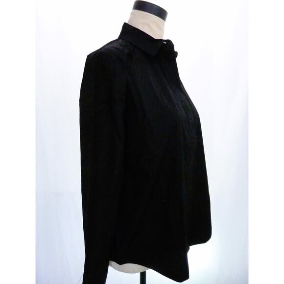 NWT Everlane Minimalist Black Oversized Long Sleeve Button Down Shirt XXS Cotton - Picture 3 of 8